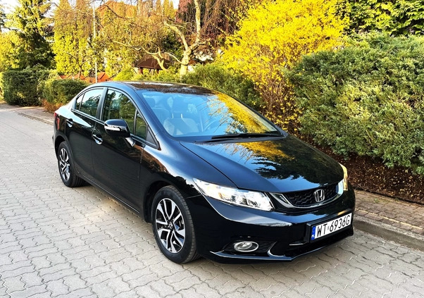 Honda Civic cena 46900 przebieg: 49835, rok produkcji 2016 z Warszawa małe 497